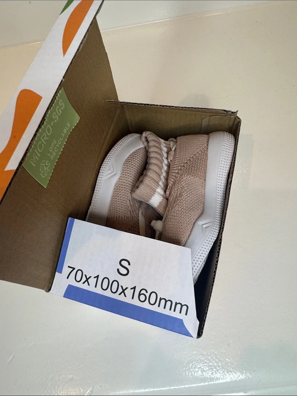NIB mauve pink ‘sock’ slip on girls tennis shoes